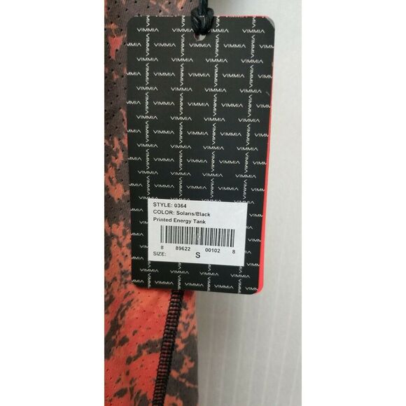 Vimmia Printed Energy Tank Top Color Solaris/Black Size Small - Picture 7 of 11